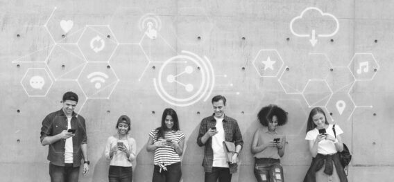 Abovo Media - diverse-people-using-their-phones